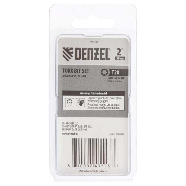 Бита T20x50, 5 шт. Denzel 7711320 купить в Магнитогорске
