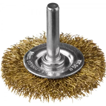 DEXX. Щетка дисковая для дрели, витая стальная латунированная проволока 0,3мм, 50мм 35110-050 купить в Магнитогорске