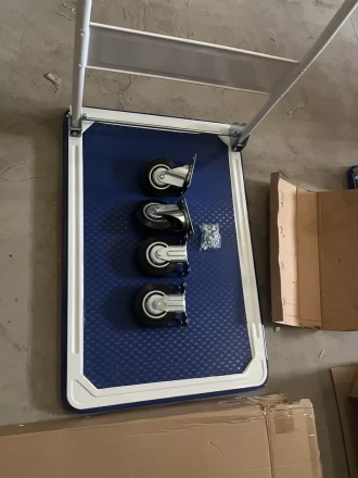 Тележка платформенная 150 кг TOR PH150 (480x740) со складной ручкой (резиновые колеса 100 мм) 1004024 купить в Магнитогорске