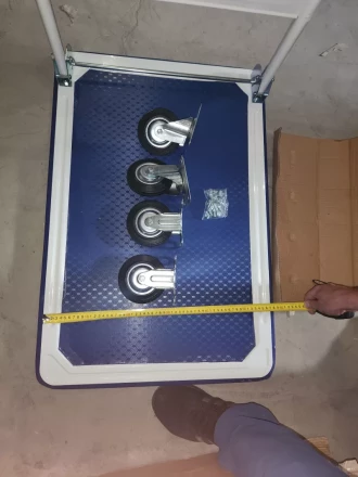 Тележка платформенная 150 кг TOR PH150 (480x740) со складной ручкой (резиновые колеса 100 мм) 1004024 купить в Магнитогорске