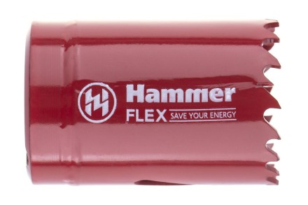 Коронка биметаллическая HAMMER Ф35х38мм 5/8&quot; BiMETALL (224-007) купить в Магнитогорске