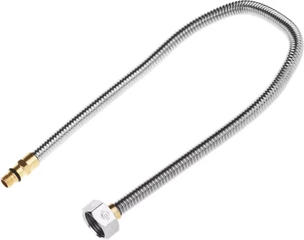Подводка ЗУБР &quot;ЭКСПЕРТ&quot; сильфонная из нержавеющей стали, для смесителя, укороченная, г/ш (гайка-штуцер), 1/2&quot;, 0,5м 51012-050 купить в Магнитогорске
