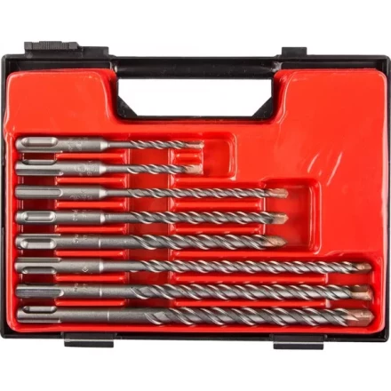 Набор ЗУБР: Буры по бетону, &quot;SDS-Plus&quot;, 5х110, 6х110, 6х160, 8х160, 8х210, 10х160, 10х210, 12х210мм, 8шт 29314-H8 купить в Магнитогорске