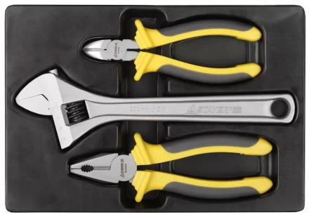 Набор STAYER Губцевые &quot;CHROMAX&quot; в пласт. боксе, 3 предмета 22703-H3 купить в Магнитогорске