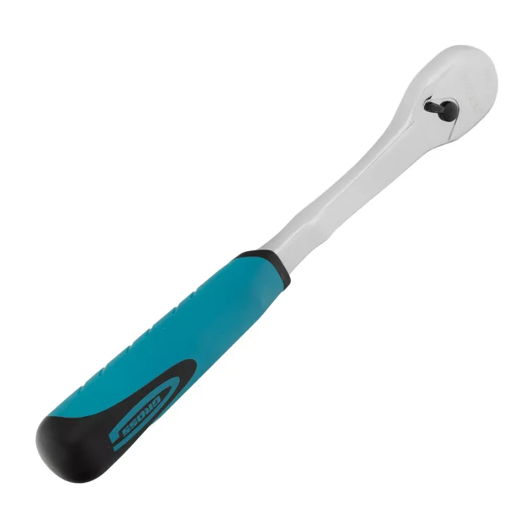 Ключ-трещотка 3/8" Gross 14054, CrV, 90 зубьев, усиленный, хром купить в Магнитогорске