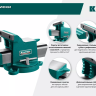Тиски KRAFTOOL STEEL стальные 32701-250 купить в Магнитогорске