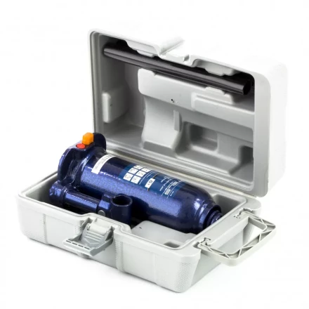 Домкрат гидравлический бутылочный 6 т h подъема 207-404 мм в пластиковом кейсе Stels 51176 купить в Магнитогорске