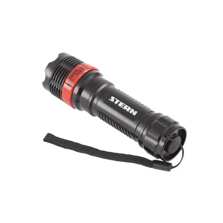 Фонарь бытовой пластик 1W LED ремешок зум 3 режима 100% - 50% - стробоскоп 3хААА Stern 90570 купить в Магнитогорске