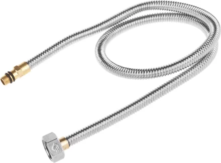 Подводка ЗУБР &quot;ЭКСПЕРТ&quot; сильфонная из нержавеющей стали, для смесителя, укороченная, г/ш (гайка-штуцер), 1/2&quot;, 0,8м 51012-080 купить в Магнитогорске