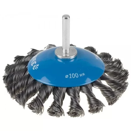 ЗУБР &quot;ЭКСПЕРТ&quot;. Щетка коническая для дрели, жгутированная стальная проволока 0,5мм, 100мм 35235-100_z01 купить в Магнитогорске