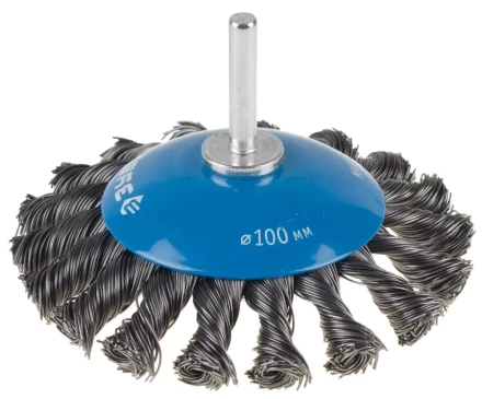 ЗУБР &quot;ЭКСПЕРТ&quot;. Щетка коническая для дрели, жгутированная стальная проволока 0,5мм, 100мм 35235-100_z01 купить в Магнитогорске