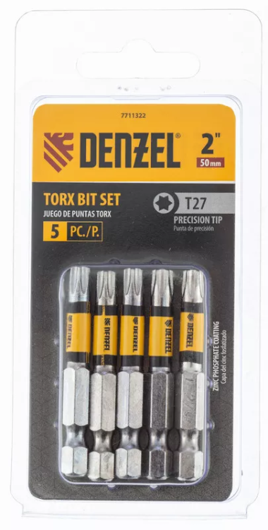 Бита T27x50, 5 шт. Denzel 7711322 купить в Магнитогорске