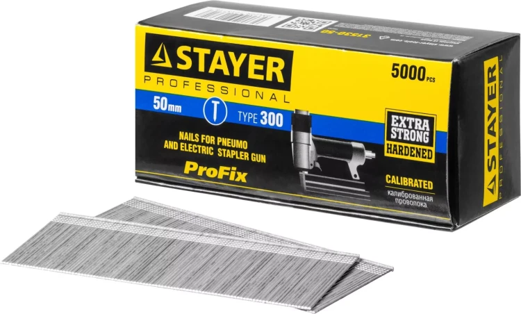 Гвозди тип 300, 50 мм, особотвердые, STAYER "PROFESSIONAL" 31530-50, 5000 шт 31530-50 купить в Магнитогорске