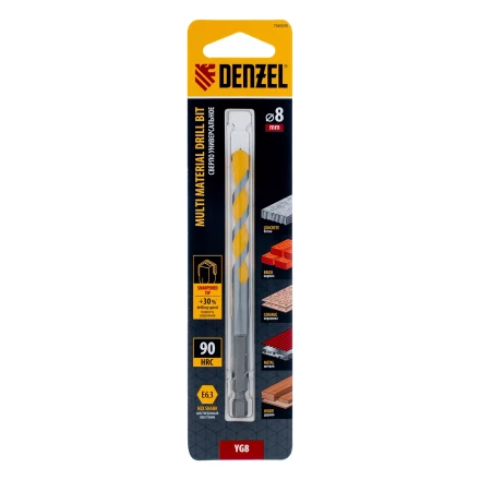 Сверло универсальное, Multi cut, 8 мм Denzel 706008 купить в Магнитогорске