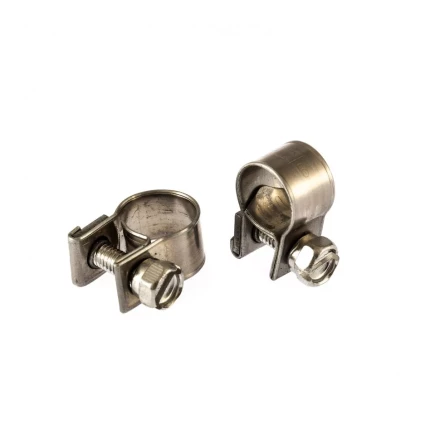 Хомуты металлические MINI 9-11 мм ширина 9 мм,  винтовой W4 2 шт Сибртех 475023 купить в Магнитогорске