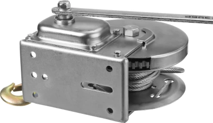 Лебедка ручная барабанная ЗУБР &quot;ПРОФЕССИОНАЛ&quot;, подъемная, тросовая, 0,9т, 8м 43117-0.9 купить в Магнитогорске