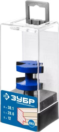 ЗУБР 38.1 x 28.6 мм, хвостовик 12 мм, фреза пазо-шиповая наборная, Профессионал (28731-38.1-2) купить в Магнитогорске