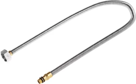 Подводка ЗУБР &quot;ЭКСПЕРТ&quot; сильфонная из нержавеющей стали, для смесителя, укороченная, г/ш (гайка-штуцер), 1/2&quot;, 0,6м 51012-060 купить в Магнитогорске