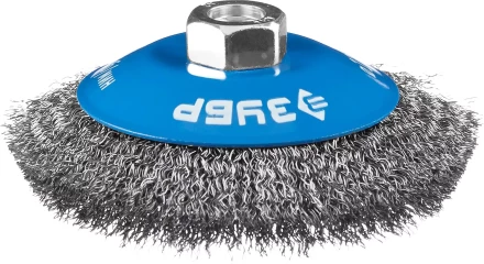 ЗУБР &quot;ПРОФЕССИОНАЛ&quot;. Щетка коническая для УШМ, витая стальная проволока 0,3мм, 100ммхМ14 35265-100_z02 купить в Магнитогорске