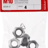 Гайка DIN 985 с нейлоновым кольцом, M10, 4 шт, кл. пр. 6, оцинкованная, ЗУБР 303586-10 купить в Магнитогорске