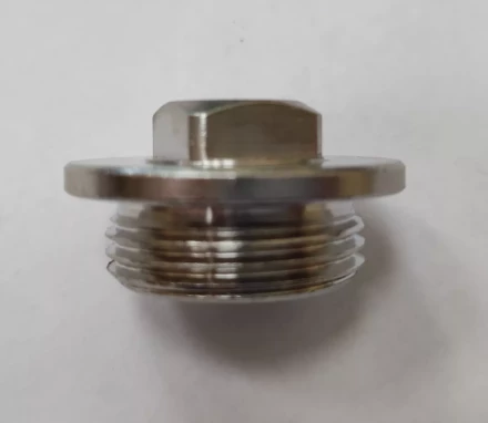 Заглушка GENERAL FITTINGS, 6-ти гранная головка с прижимной шайбой, никелированная латунь, наружная резьба, 3/4&quot; 51099-3/4 купить в Магнитогорске