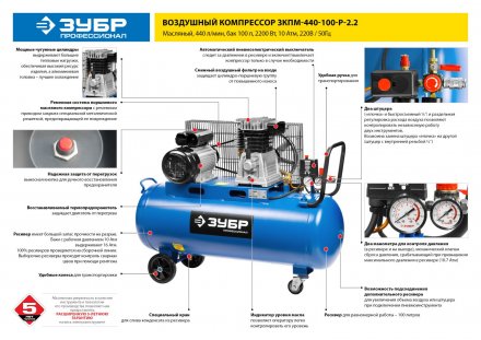 Компрессор воздушный ЗКПМ-440-100-Р-2.2 серия ПРОФЕССИОНАЛ купить в Магнитогорске