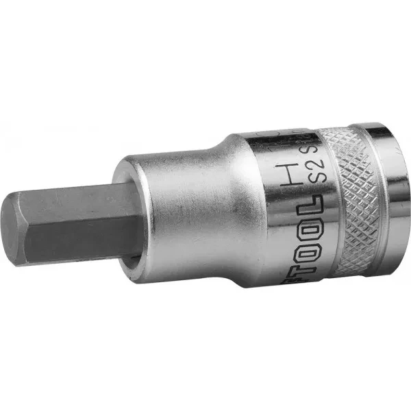 Торцовая бита-головка KRAFTOOL "INDUSTRIE QUALITAT", материал S2, HEX, сатинированная, 1/2", H10 27908-10_z01 купить в Магнитогорске