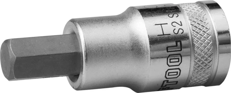 Торцовая бита-головка KRAFTOOL "INDUSTRIE QUALITAT", материал S2, HEX, сатинированная, 1/2", H10 27908-10_z01 купить в Магнитогорске