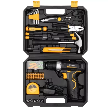 Дрель аккумуляторная в наборе DEKO GCD12DU3 104 tools + case, 063-4095 купить в Магнитогорске