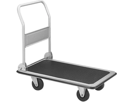Тележка платформенная 650 кг TOR PH650 (600x900) со складной ручкой (пластиковые колеса 125 мм) 1024684 купить в Магнитогорске