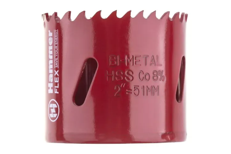Коронка биметаллическая HAMMER Ф51х38мм 5/8" BiMETALL (224-010) купить в Магнитогорске