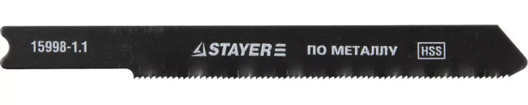Полотна STAYER "PROFI", U118G, для эл/лобзика, HSS, по металлу (0,5-1,5мм), US-хвост., шаг 1,1мм, 50мм, 2шт 15998-1.1_z01 купить в Магнитогорске