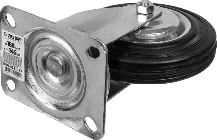 ЗУБР d 160 мм, г/п 145 кг, игольчатый подшипник, резина/металл, поворотное колесо, Профессионал (30936-160-S) купить в Магнитогорске