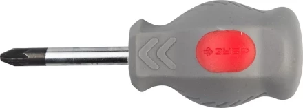 Отвертка ЗУБР &quot;МАСТЕР&quot; &quot;ТЕХНИК&quot; STUBBY, Cr-v, эргономичная двухкомпонентная рукоятка, PZ №1, 38мм 25063-38-1_z01 купить в Магнитогорске