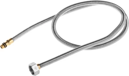 Подводка ЗУБР &quot;ЭКСПЕРТ&quot; сильфонная из нержавеющей стали, для смесителя, укороченная, г/ш (гайка-штуцер), 1/2&quot;, 1,0м 51012-100 купить в Магнитогорске