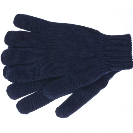 Перчатки трикотажные акрил синий двойная манжета Сибртех Россия 68675 купить в Магнитогорске