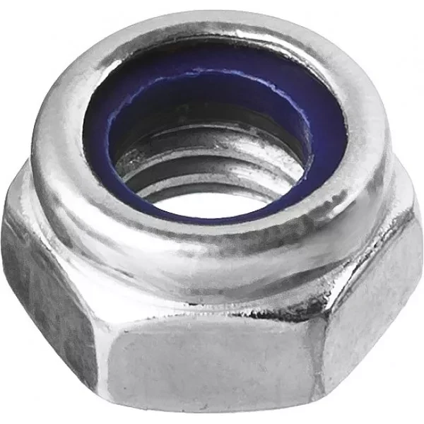 Гайка DIN 985 с нейлоновым кольцом, M5, 18 шт, кл. пр. 6, оцинкованная, ЗУБР 303586-05 купить в Магнитогорске
