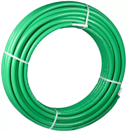 Труба металлопласт. ЗУБР &quot;ШиреФит&quot; с теплоиз., 32мм, толщ.стенки 3мм, мет. слоя 0,6мм, макс. давл. 10атм при 95°С, 25м 51457-32 купить в Магнитогорске