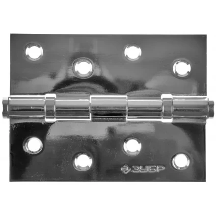 Петля универсальная ЗУБР &quot;ЭКСПЕРТ&quot;, 2 подшипника, цвет хром (CP), с крепежом, 100х75х2,5мм, 2 шт 37601-100-2 купить в Магнитогорске