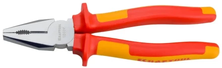 Плоскогубцы &quot;ELECTRO-KRAFT&quot;, Cr-Mo сталь, двухкомпонентная маслобензостойкая рукоятка, хромированное покрытие, 200мм, KRAFTOOL 2202-1-20 2202-1-20_z01 купить в Магнитогорске