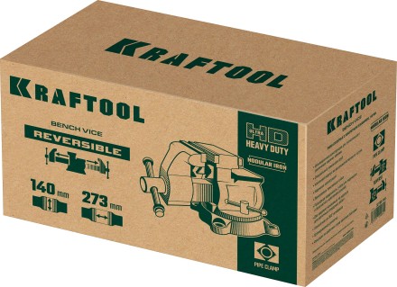 Тиски KRAFTOOL Reversible слесарные 32705-140 купить в Магнитогорске