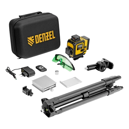 Лазерный уровень мультипризменный DLV 360-4T, 30 м, зеленый луч, Li-Ion 2,4 Aч, штатив// Denzel 350815 купить в Магнитогорске