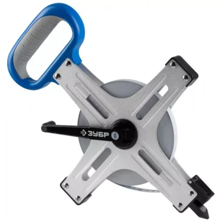 Мерная лента ЗУБР &quot;ЭКСПЕРТ&quot;геодез, стальное полотно с нейлон покрыт, метал корпус, двухкомп рукоятка, супер-длинная,100м 34167-100_z01 купить в Магнитогорске