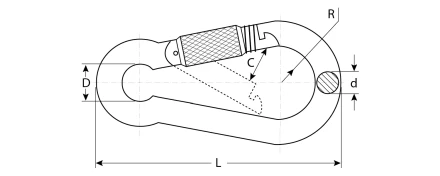 ЗУБР DIN 5299D, 10 мм, 15 шт, карабин с предохранительной гайкой (4-304555-10) купить в Магнитогорске