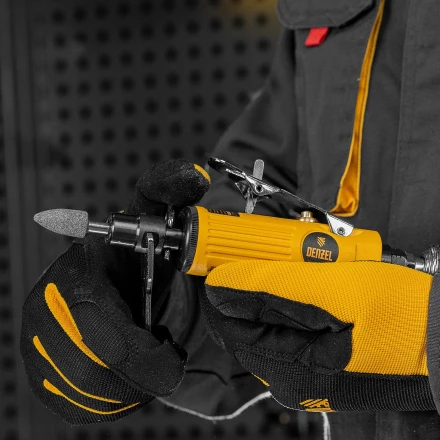 Пневмошлифмашина прямая Denzel 57464 PGS25000, 25000 об/мин, 10 шлиф. камней, цанга - 3, 6 мм, 113 л/мин купить в Магнитогорске