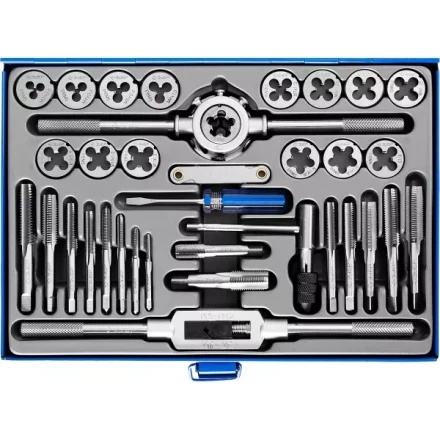 Набор метчиков и плашек ЗУБР &quot;ПРОФЕССИОНАЛ&quot;, сталь Р6М5, 35 предметов 28110-H35 купить в Магнитогорске