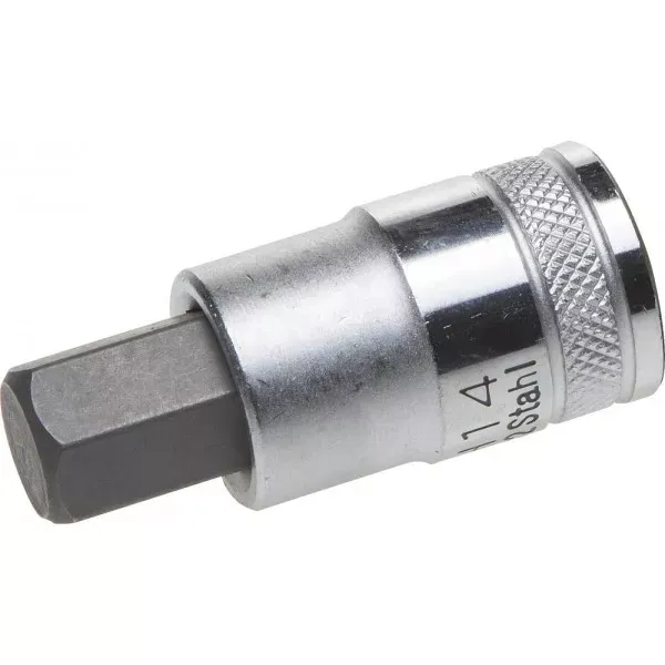 Торцовая бита-головка KRAFTOOL "INDUSTRIE QUALITAT", материал S2, HEX, сатинированная, 1/2", H14 27908-14_z01 купить в Магнитогорске