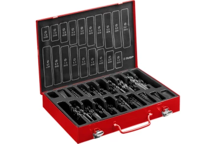 ЗУБР 370 шт, (1-10 мм), сталь Р4М2, класс В, мет.бокс, набор сверл по металлу (29605-H370) купить в Магнитогорске