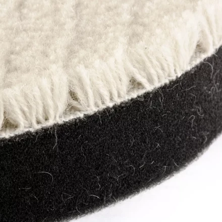 Насадка полировальная &quot;под липучку&quot; 125 мм короткая плетеная шерстяная нить MATRIX 75962 купить в Магнитогорске