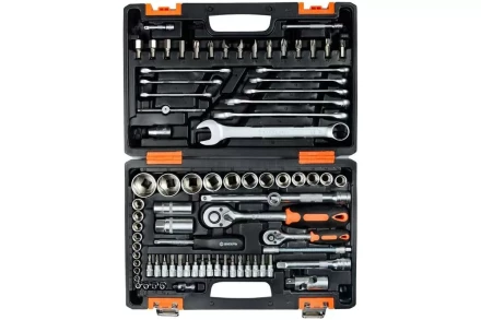 Набор инструментов АВТО, 1/2&quot; , 1/4&quot; , CrV, в кейсе 82 предм Вихрь 73/6/7/6 купить в Магнитогорске